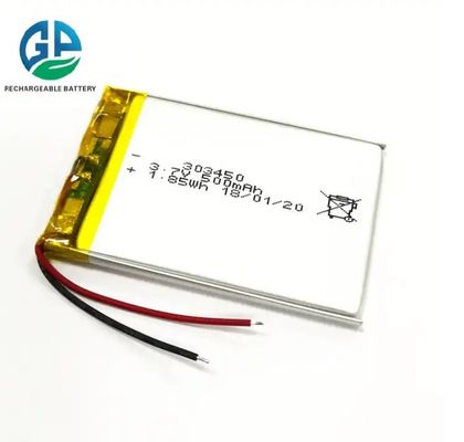 Li Polymer KC Recargable 3.7V 500Mah 520Mah Baterías de iones de litio 303450 3C Batería electrónica digital