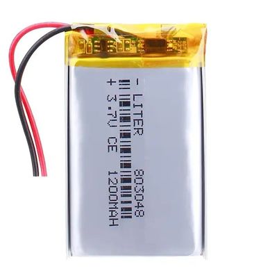 3.7V KC Aprobado 803048 1200mah Li-polímero recargable UL UN38.3 Batería de polímero de litio