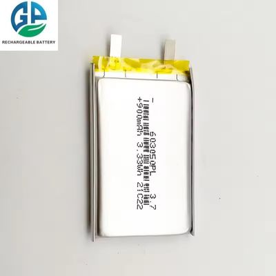 KC IEC62133 Aprobado 900mAh 3.7V Batería recargable Batería de litio de polímero