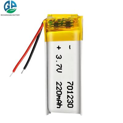 El paquete de baterías de Li Polymer 701230 3.7v 220mah Oem recargable de venta caliente KC CB IEC62133 aprobado