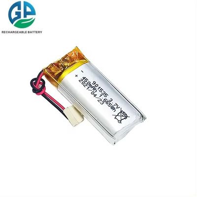 450mAh 3.7V Litio Polímero Batería Pack con 500 veces la vida útil del ciclo para dispositivos de tamaño pequeño