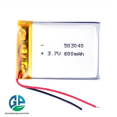 Batería recargable Calidad 503040 Batería de litio polimérico pequeño Lipo 3.7v 600mAh Batería certificada KC