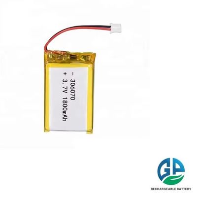 KC IEC62133 Aprobar Recargable 3.7v 306070 1800mah 3.7v Batería de litio de polímero lipo