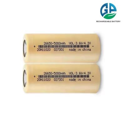 Batería de litio recargable de alta capacidad 26650 5000mAh Batería de iones de litio Célula de 3.7v 5000mah Batería cilíndrica