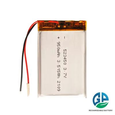 Batería recargable de alta calidad de venta al por mayor 523450 3.7v 950Mah KC Batería de iones de li aprobada 500 veces vida del ciclo