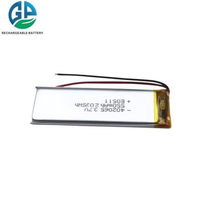 Batería de alta velocidad de descarga 550mAh 3.7V 30C Max60C KC 402065 550mah 3.7v Batería de litio polímero para dispositivo electrónico