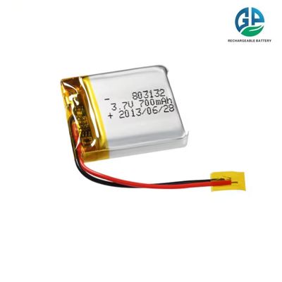 Batería de Li-polímero de 700 mAh con protección contra sobrecarga y amplia temperatura de descarga para dispositivos portátiles