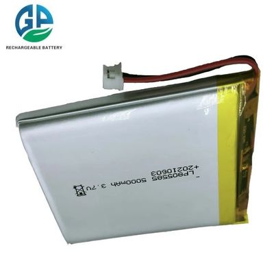 Batería de polímero de litio de alta capacidad de 5000 mAh y 3,7 V con 500 ciclos de vida útil para productos digitales