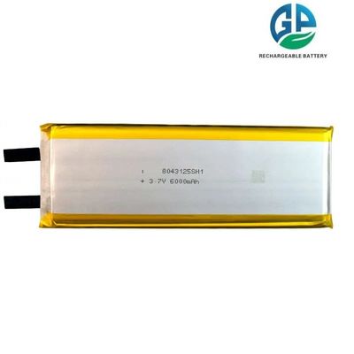 Batería recargable de polímero de litio Lipo de alta densidad de energía de 3.7V 6000mAh