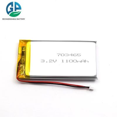 KC IEC62133 Aprobar Batería Lipo Batería recargable con Pcb 703465 3.2v 1100mah Batería pequeña Lipo Lifepo4