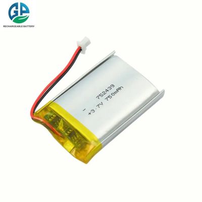 Batería de alta velocidad de descarga 30C Max60C Recargable 3.7V 750Mah Batería de iones de litio de alta calidad 752439