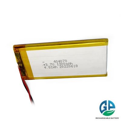 Batería de polímero de litio LiPo recargable de alta tasa de descarga de 1300 mAh con certificación KC CB CE