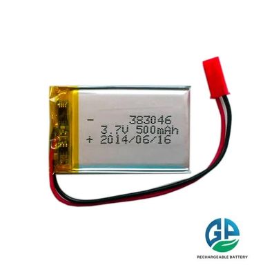 3.7v 500mah batería de litio de lipo polímero 383046 Li polímero KC recargable Lipo batería