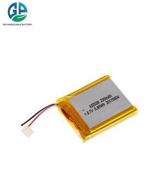 3.7V 230mAh UL1642 IEC62133 Batería recargable de polímero de litio