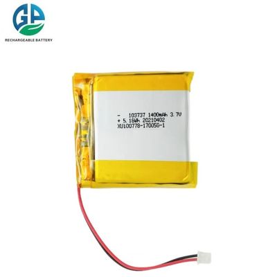 Batería de polímero de litio recargable LiPo de alta tasa de descarga de 3,7 V y 1400 mAh