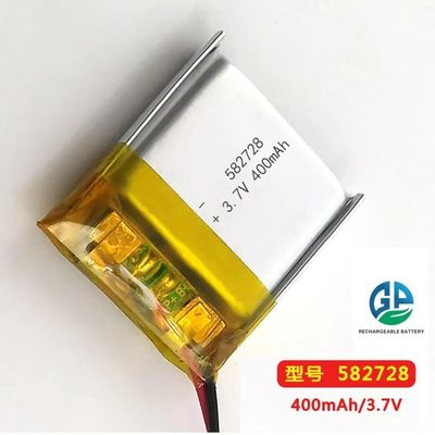 3.7V 582728 400mAh Batería recargable de iones de litio con UN38.3 3.7v Batería de litio