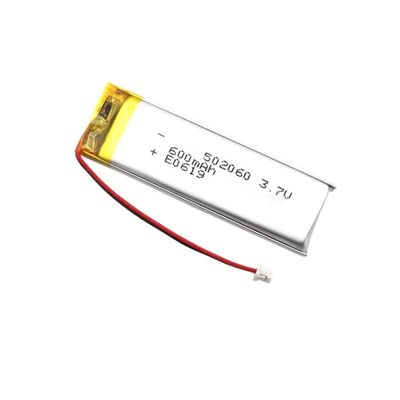 Batería recargable Batería Li-polímero Batería de célula recargable Batería 3.7v 600mah Pack Modelo de calidad 502060 Batería de litio polímero pequeño Lipo 3.7v 600mAh Batería certificada KC