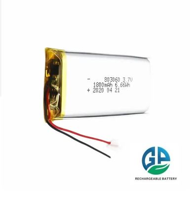 Batería de alta descarga 3.7V 1800mah Recargable 6.6wh Batería de polímero de iones de litio 803060