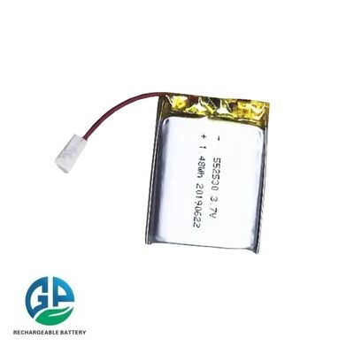 Batería de polímero de litio recargable de iones de litio Lipo de 3.7V 400mAh con certificación KC para dispositivos de belleza