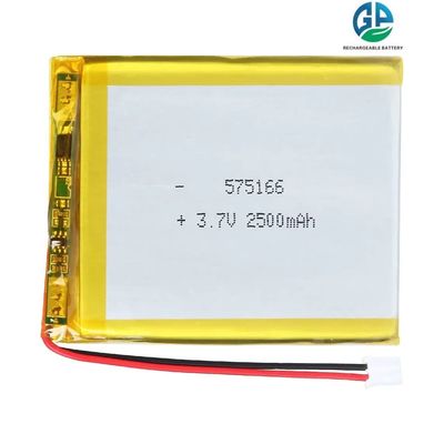 Batería de polímero de litio de alta capacidad de 2500 mAh y 3,7 V con 500 ciclos de vida