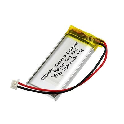 Batería de polímero de litio de 150 mAh y 3.7 V con diseño personalizado ligero de 4.6 g