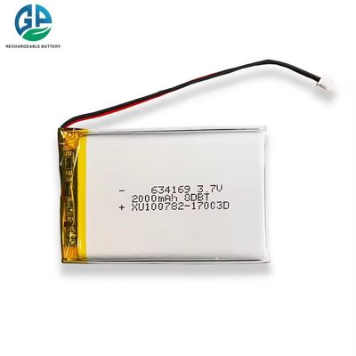 2000mAh 3.7V Batería de polímero de litio con 500 veces la vida útil del ciclo para carretillas elevadoras eléctricas