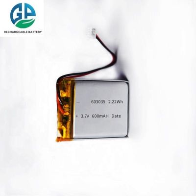 Batería de alta velocidad de descarga 3.7V 600mah 30C Max60C recarga 600mAh Polímero de litio 3.7v Lipo 603035 Batería de reloj inteligente