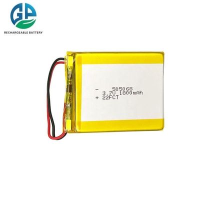 Batería de polímero de iones de litio de alta capacidad de 3,7 V y 1800 mAh, batería recargable de lipo, batería de polímero de iones de litio 505068 en bolsa
