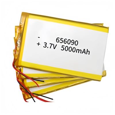 Batería de litio recargable de alta capacidad 5000mAh Celda de batería de iones de litio 3.7v 5000mah 656090 con cables PCB