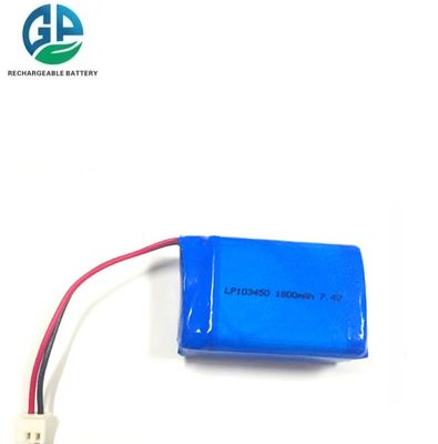 Batería de iones de litio recargable de 7.4V 1800mAh, paquete de batería Lipo de alta capacidad con larga vida útil y chips IC duales