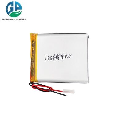 6000mAh 3.7V 1S Batería recargable de litio polímero Pack Batería Lipo personalizada con enchufe