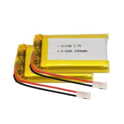 Batería recargable de polímero de litio Lipo de 3.7V 1800mAh aprobada por IEC62133 UN38.3