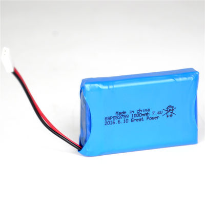 Batería Lipo de 7.4V 1000mAh 503759, Paquete de Batería de Polímero de Litio para Dispositivos Médicos