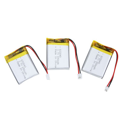 Batería 603040 del polímero de litio de IEC62133 UN38.3 3,7 voltios 650mAh