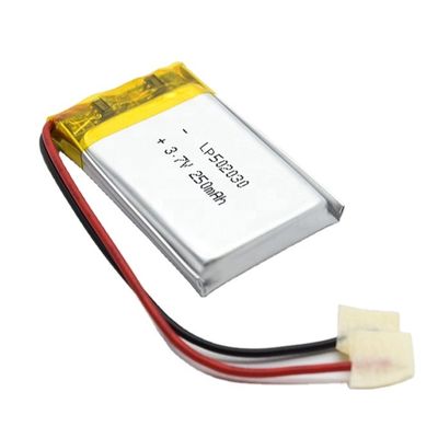 3.7V 250mAh 502030 Batería de polímero de litio Pack Batería recargable LiPo UL1642 IEC62133 Certificado