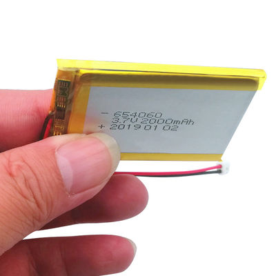 3.7V 2000mAh 654060 Batería LiPo con 500 ciclos para altavoz Bluetooth