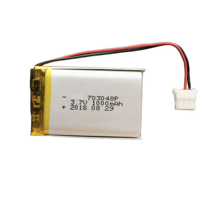 Batería del polímero de litio de Li Ion 3,7 V Lipo 1000mah 703048