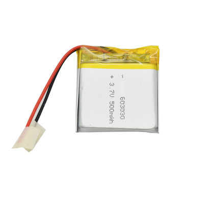 3.7V 500mAh UN38.3 Certificado Batería de polímero de litio Lipo Batería para productos digitales